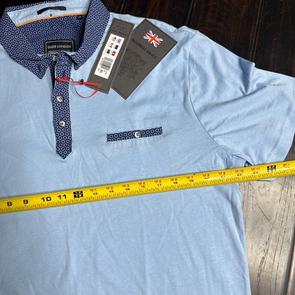 Short sleeve T-shirt with pocket and collar Guide London casual, golf preppy - Picture 5 of 6